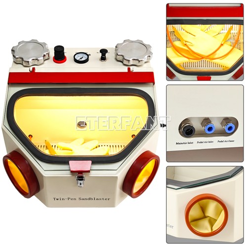 Twin pen sandblaster - twin, double